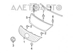 Chrome grille frame for Lexus GS350 GS450h 2008-2011