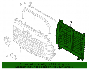 Radiator Deflector Louvers for Toyota Tundra 22-26 3.4"