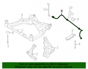 Front stabilizer bar for Nissan Murano z51 09-14