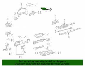 Front panel trim for the right speaker of the Lexus ES300h ES350 13-18 black