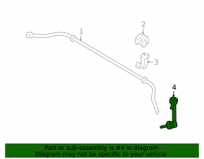 Rear right stabilizer link Nissan Murano z51 09-14 FWD