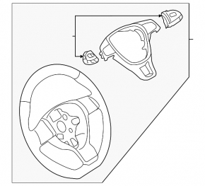 Naked steering wheel VW Jetta 15-18 USA rubber black