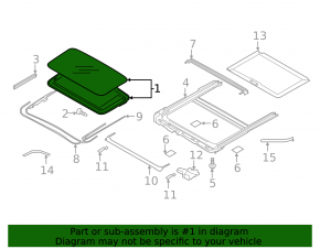 Subaru Outback 20-23 Sunroof Glass