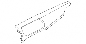 Front panel trim right Nissan Rogue 21-23 leather, black