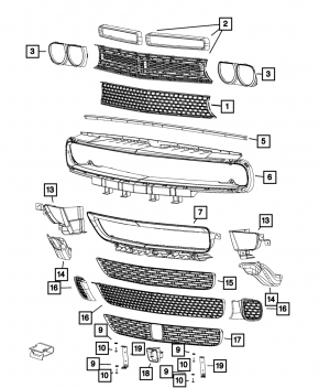 Brake disc air duct left Dodge Challenger 15-rest
