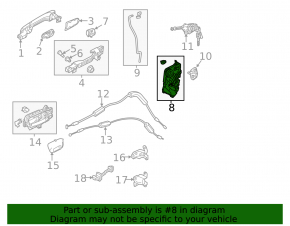 Front right door lock Honda CRV 14-16