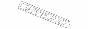 13-17 Honda Accord Hybrid Trunk Lid Emblem