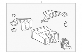 Canister with carbon absorber in assembly Toyota Camry v50 12-14 usa California 2.5 without brackets