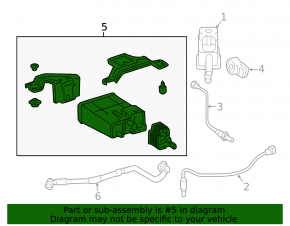 Canister with carbon absorber in assembly Toyota Camry v50 12-14 usa California 2.5 without brackets