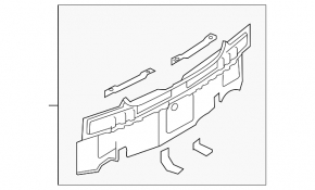 Rear panel Infiniti G25 G35 G37 4d 06-15 graphite