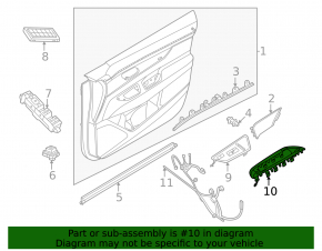 Front left window lift control trim Nissan Murano 25-26