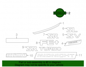 Nissan Sentra 13-19 Trunk Lid Emblem