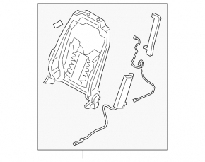 Lumbar support for the driver's seat Hyundai Santa FE 21-23 with a motor, without a frame