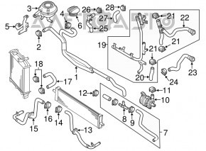 Water pump Porsche Cayenne 958 11-18 electric Hybrid