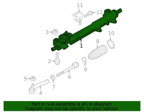 Porsche Panamera 10-16 steering rack without servo