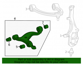 Lower control arm front right Mercedes W167 GLE 350 450 20-23 AWD