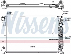 Water cooling radiator Mercedes W212 10-16