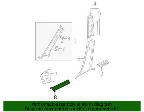 Front left door sill trim for Mazda3 MPS 09-13