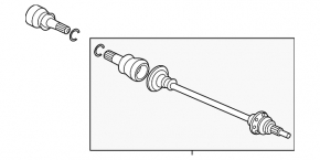 Drive axle shaft rear left Land Rover Range Rover Velar 18-26