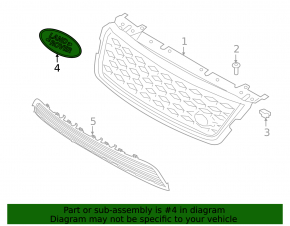 Land Rover Range Rover Velar 22-23 R-Dynamic grille emblem