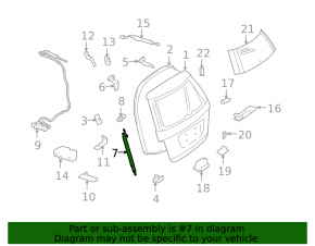 Left tailgate shock absorber for Mercedes X164 GL