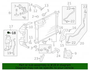 Nissan Versa Note 13-19 Coolant Expansion Tank Cap