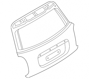 Trunk door bare with glass Mini Cooper F56 3d 14-24