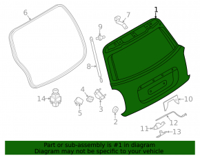 Boot door bare Mini Cooper F56 3d 14-24