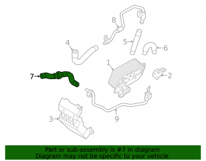 Cooling system hose for Audi A6 C8 19-24 3.0T with valve