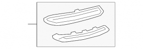 Rear bumper lip trim right Audi A6 C8 19-23 with molding, chrome