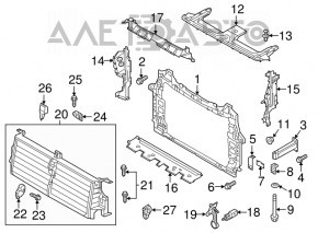 Radiator deflector left Audi Q7 16-19 2.0T