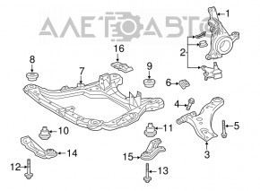 Front subframe Lexus RX350 RX450h 10-15