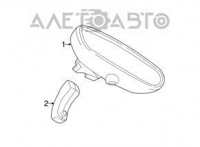 Interior mirror for BMW X2 F39 18-23 with rain sensor, factory alarm, auto-dimming