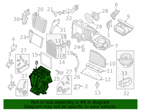 Heater assembly for VW Passat b8 16-19 USA