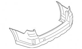 Bare rear bumper Subaru Outback 10-14