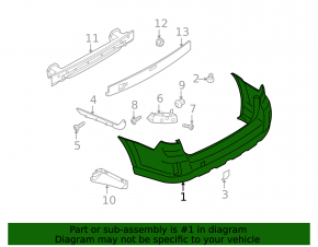 Subaru Outback 10-14 rear bumper