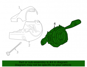 BMW X3 F25 14-18 Steering Wheel Switch Guitar Assembly with Cable