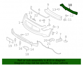 Infiniti FX35 QX70 09-17 Front Bumper Reinforcement