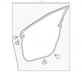 Front right door seal Lexus RX350 RX450h 16-22