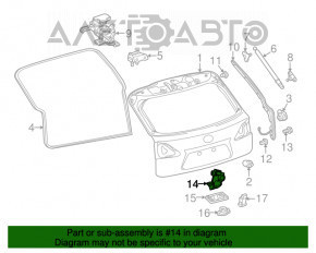 Lexus RX350 RX450h 10-15 Trunk Lock