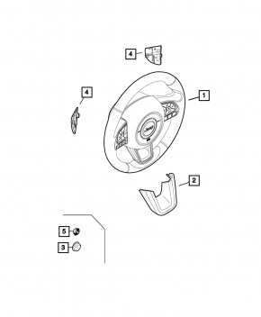 Steering wheel control buttons rear left Jeep Renegade 15-