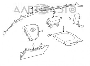 Driver's left knee airbag for Toyota Rav4 13-18