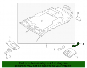 Ceiling handle rear right Infiniti QX30 17-18 beige