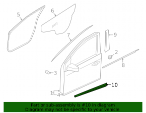 Lower front left door trim Nissan Kicks 18-24