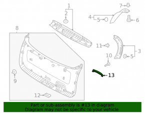 Kia Sorento 21-25 HEV, PHEV black inner trunk handle