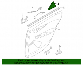 Door plug, triangle, inner, rear right, Kia EV6 22-24