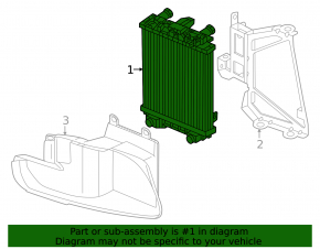 Additional left cooling radiator for Audi A7 12-18