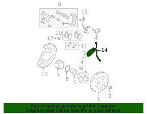 Brake hose front right Lexus RX300 RX330 RX350 RX400H 04-09