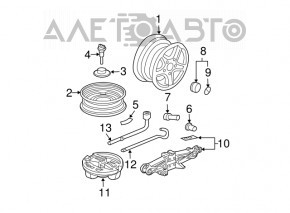Wheel nut d19 M12x1.5 Honda CRV 12-16 type 1