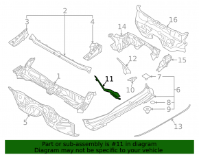 Windscreen wiper seal right Subaru Outback 20-